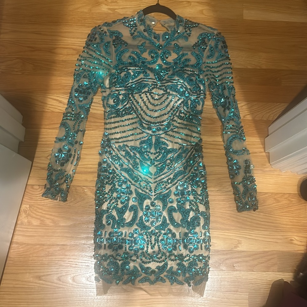Jovani Green Dress great for the holidays